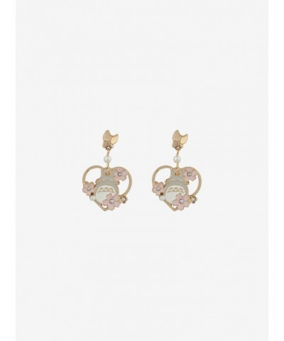 Studio Ghibli My Neighbor Totoro Sakura Heart Drop Earrings $5.36 Earrings