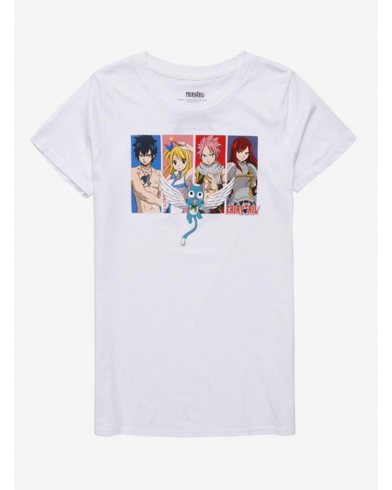 Fairy Tail Group Panel Girls T-Shirt $11.95 T-Shirts