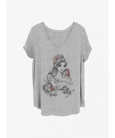 Disney Beauty and the Beast Beauty Flower Girls T-Shirt Plus Size $10.87 T-Shirts