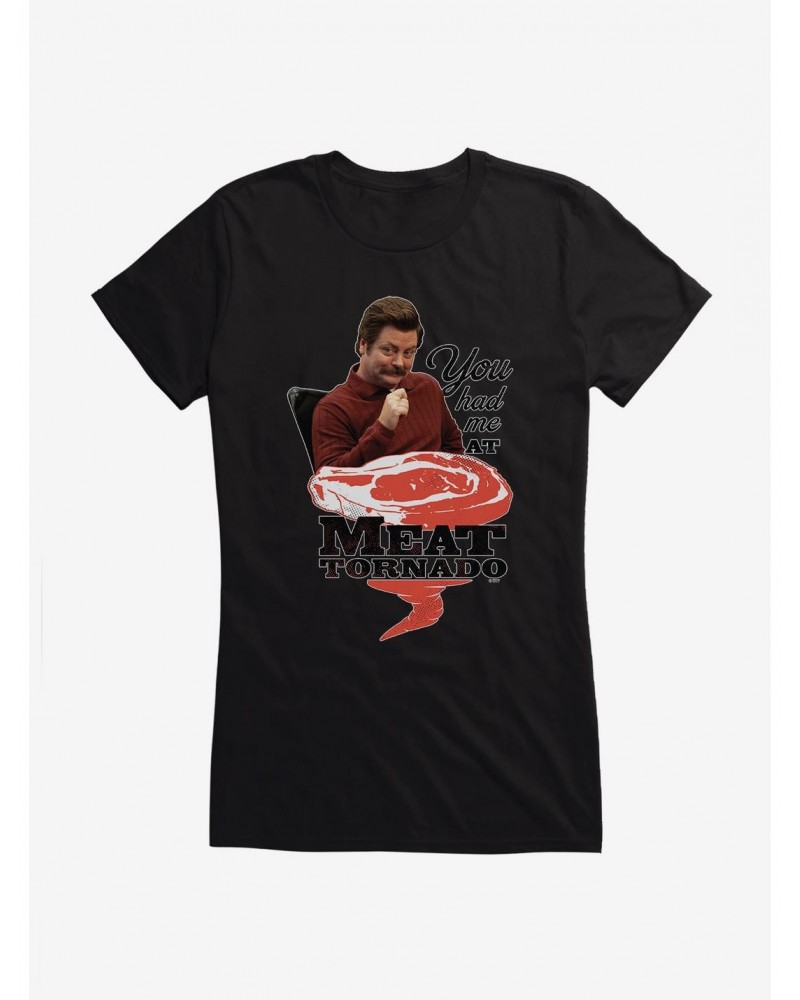 Parks And Recreation Meat Tornado Girls T-Shirt $8.54 T-Shirts