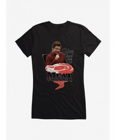 Parks And Recreation Meat Tornado Girls T-Shirt $8.54 T-Shirts