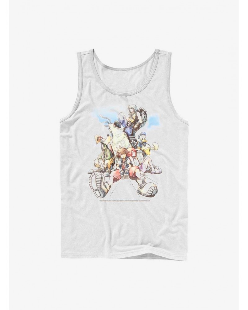 Disney Kingdom Hearts Group In The Clouds Tank $8.17 Tanks