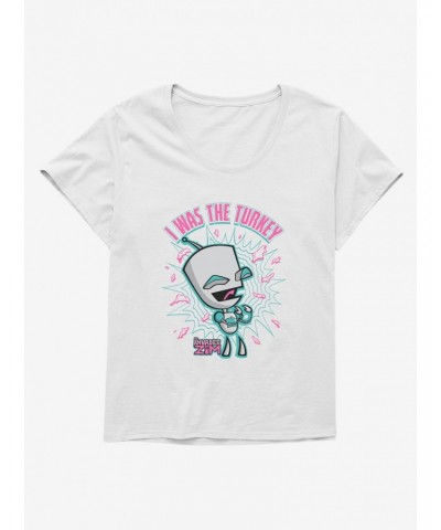 Invader Zim I Was The Turkey Girls T-Shirt Plus Size $8.61 T-Shirts