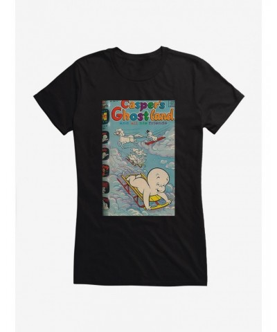 Casper The Friendly Ghost Ghostland And Friends Cloud Sled Girls T-Shirt $9.71 T-Shirts