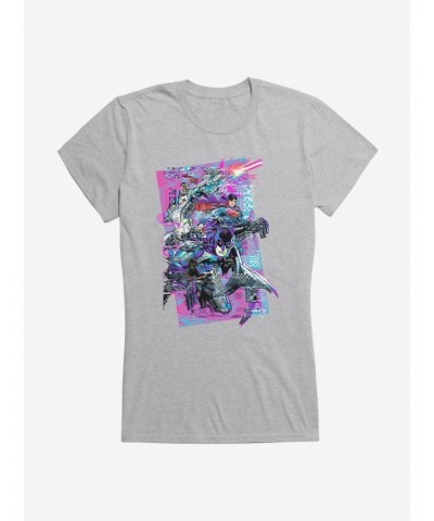 DC Comics Justice League Group Pixel Girls T-Shirt $6.37 T-Shirts