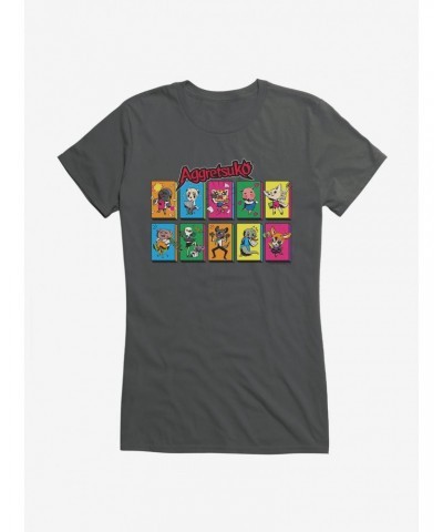 Aggretsuko Character Panels Girls T-Shirt $7.97 T-Shirts