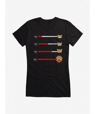 Aggretsuko Metal Anger Meter Girls T-Shirt $9.96 T-Shirts