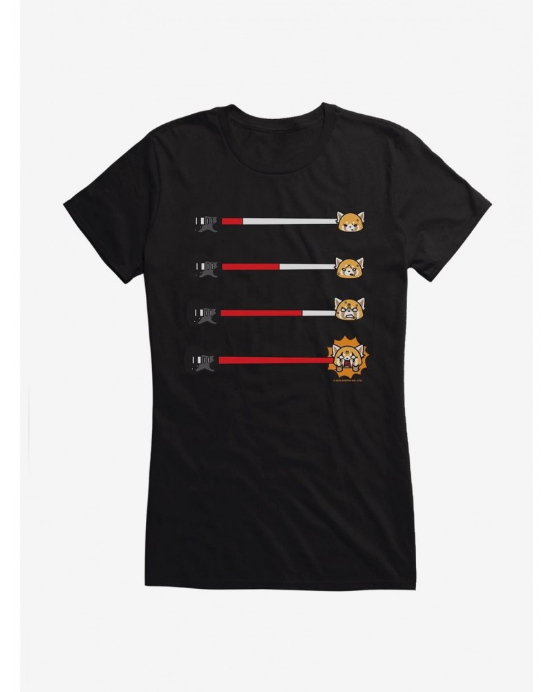 Aggretsuko Metal Anger Meter Girls T-Shirt $9.96 T-Shirts