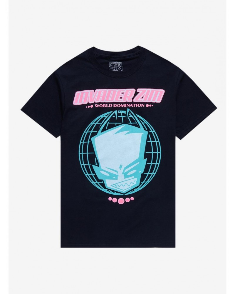 Invader Zim World Domination Boyfriend Fit Girls T-Shirt $10.96 T-Shirts