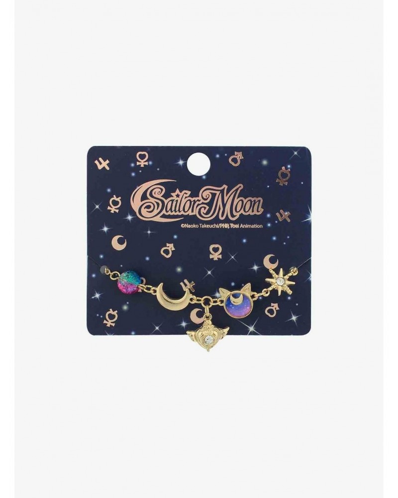 Sailor Moon Galaxy Moon Compact Charm Bracelet $3.96 Bracelets