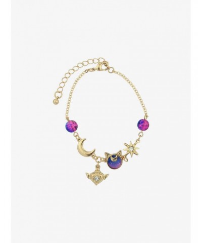 Sailor Moon Galaxy Moon Compact Charm Bracelet $3.96 Bracelets