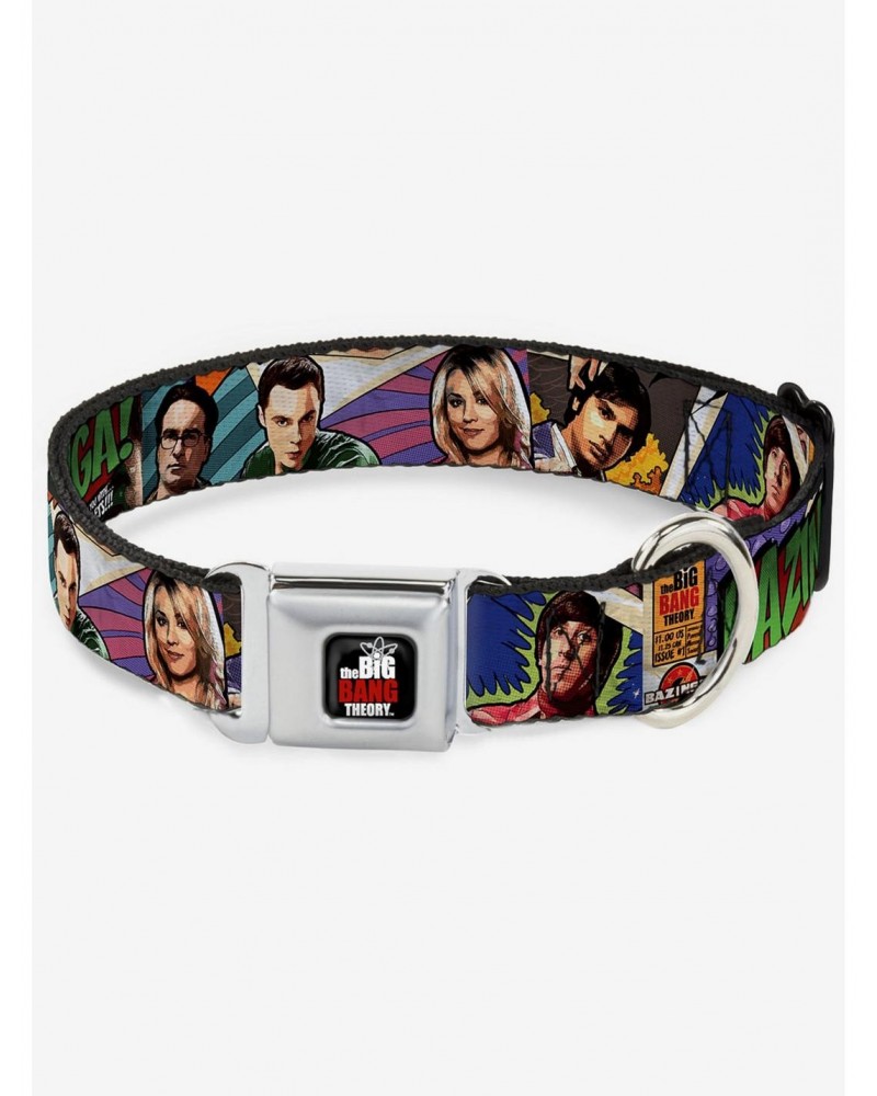 The Big Bang Theory Comic Strip Seatbelt Buckle Dog Collar $7.72 Pet Collars