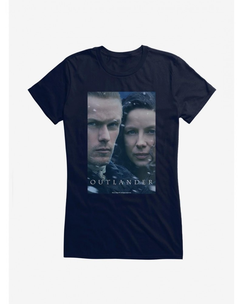 Outlander Claire And Jamie Faces Girls T-Shirt $5.40 T-Shirts