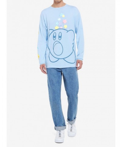 Kirby Stars Puffed Print Long-Sleeve T-Shirt $12.90 T-Shirts